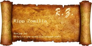 Ripp Zomilla névjegykártya